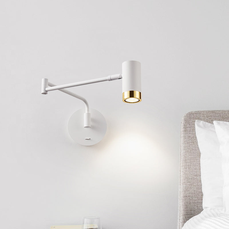 Fissature a parete in alluminio a doppio braccio Fissature a parete moderna a 1 luce Luci da parete per soggiorno per soggiorno