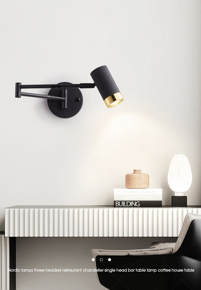 Fissature a parete in alluminio a doppio braccio Fissature a parete moderna a 1 luce Luci da parete per soggiorno per soggiorno