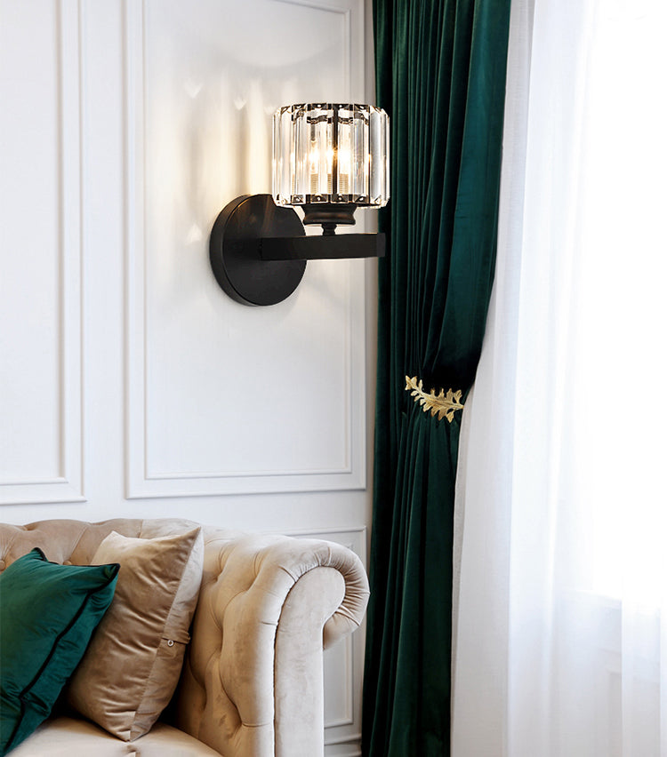 Lampada a parete cilindrica Stile moderno a 1 luce trasparente lampada montata a parete