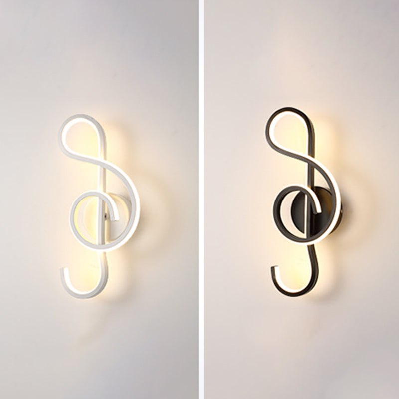 Linear Shade Wall Lighting Modern Simple Style 1 Light Sconce Light in Black Finish