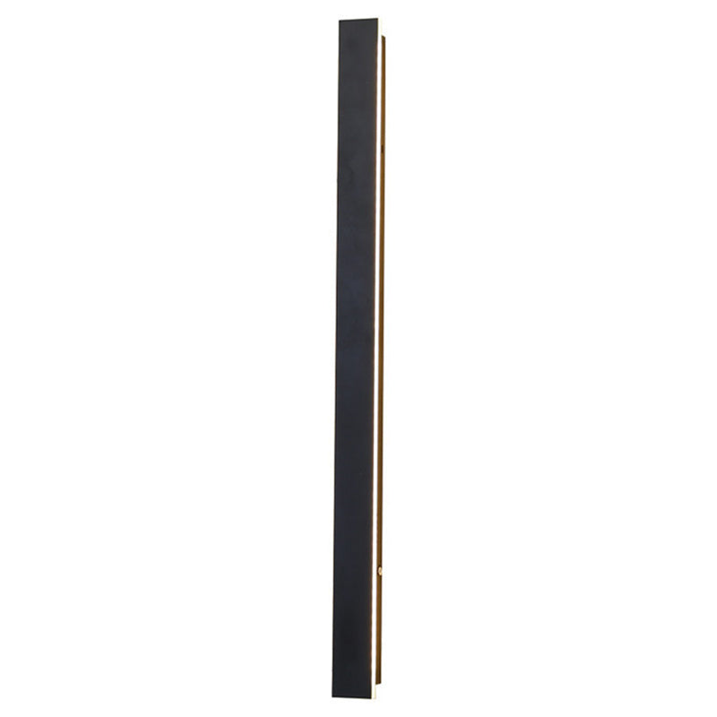 1-Light Linear Wall Sconce Modern Simple Style Metal Wall Lighting in Black