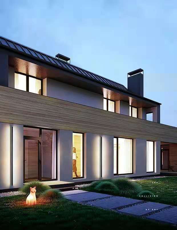 1-Light Linear Wall Sconce Modern Simple Style Metal Wall Lighting in Black