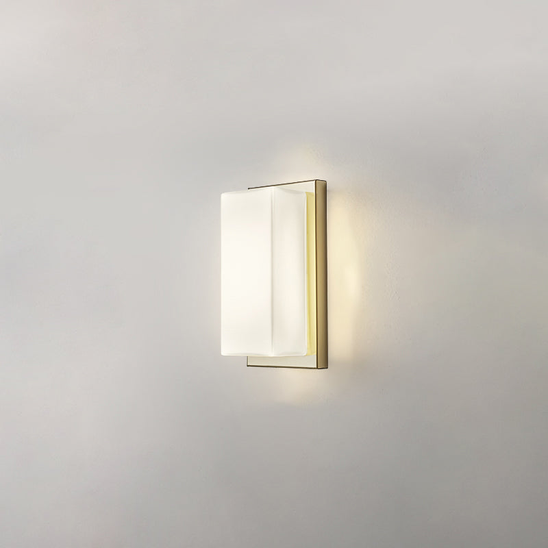 1-Light Retangular Wall Sconce Modern Simple Style LED Wall Lighting in Gold