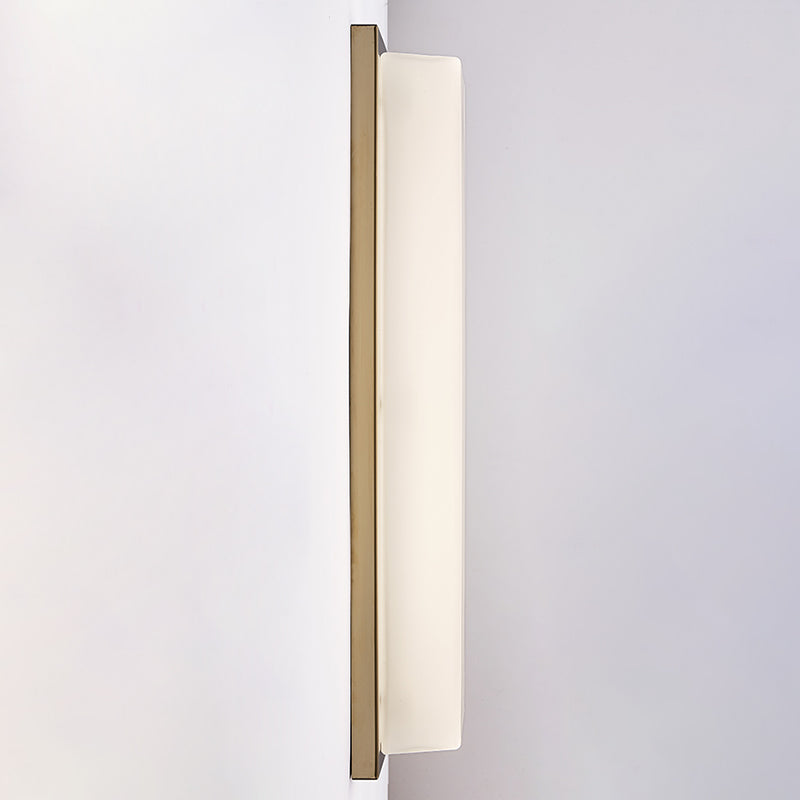1-Light Retangular Wall Sconce Modern Simple Style LED Wall Lighting in Gold
