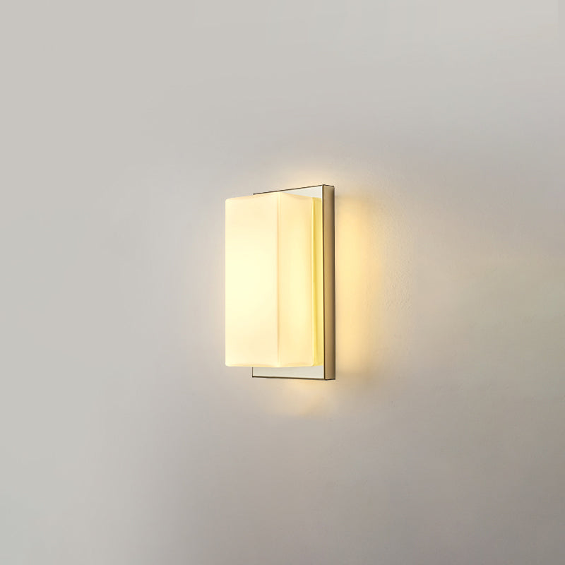 1-Light Retangular Wall Sconce Modern Simple Style LED Wall Lighting in Gold