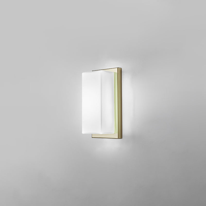 1-Light Retangular Wall Sconce Modern Simple Style LED Wall Lighting in Gold