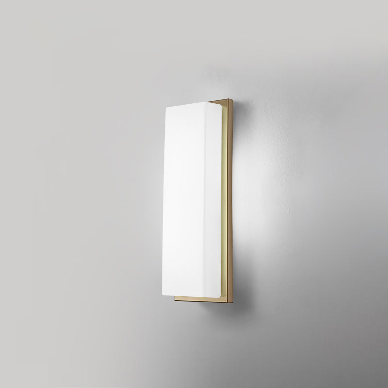 1-Light Retangular Wall Sconce Modern Simple Style LED Wall Lighting in Gold