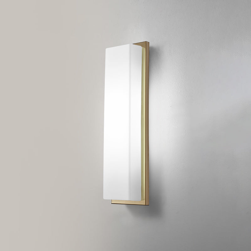 1-Light Retangular Wall Sconce Modern Simple Style LED Wall Lighting in Gold
