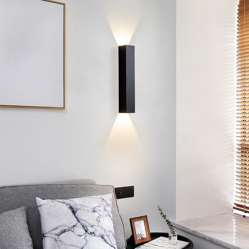 2 luces de pared geométrica de pared moderna de estilo de metal de estilo simple