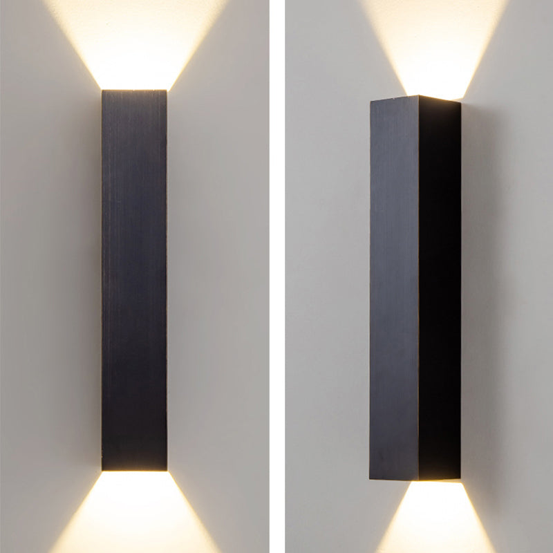 2 luces de pared geométrica de pared moderna de estilo de metal de estilo simple