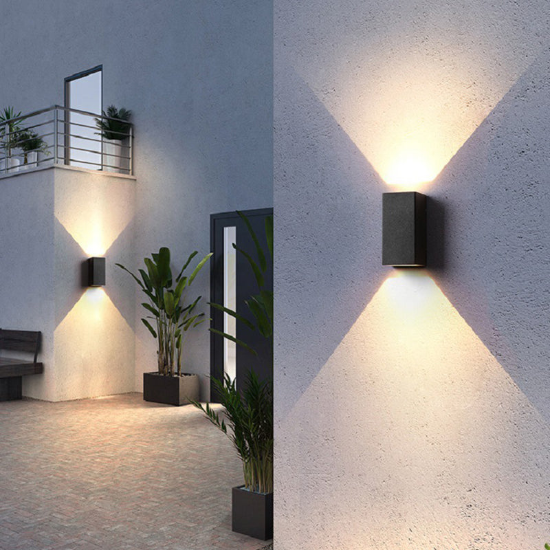 1 Licht halb geometrische Wandleuchte moderne einfache Metallwandbeleuchtung in Schwarz