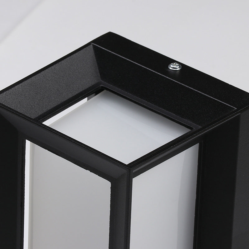 Éclairage mural de nuance géométrique moderne Métal de style simple 1 Lumière Lumière Lumière en noir