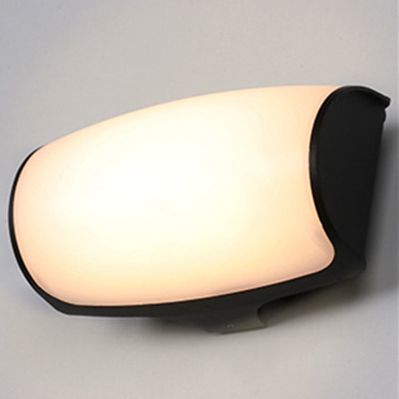 Éclairage mural de nuance géométrique moderne Métal de style simple 1 Lumière Lumière Lumière en noir