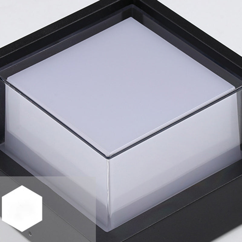 Éclairage mural de nuance géométrique moderne Métal de style simple 1 Lumière Lumière Lumière en noir