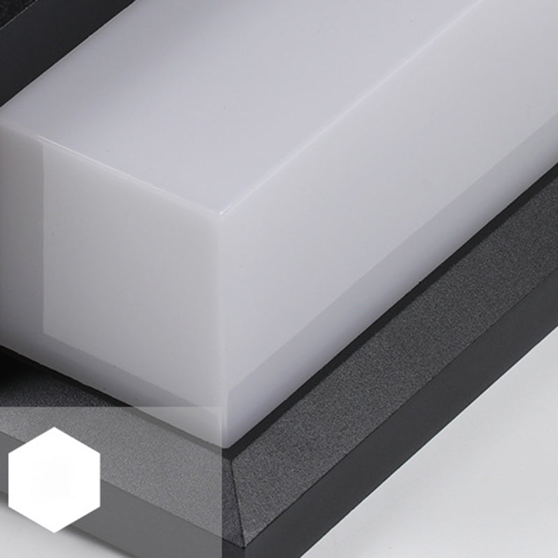 Éclairage mural de nuance géométrique moderne Métal de style simple 1 Lumière Lumière Lumière en noir