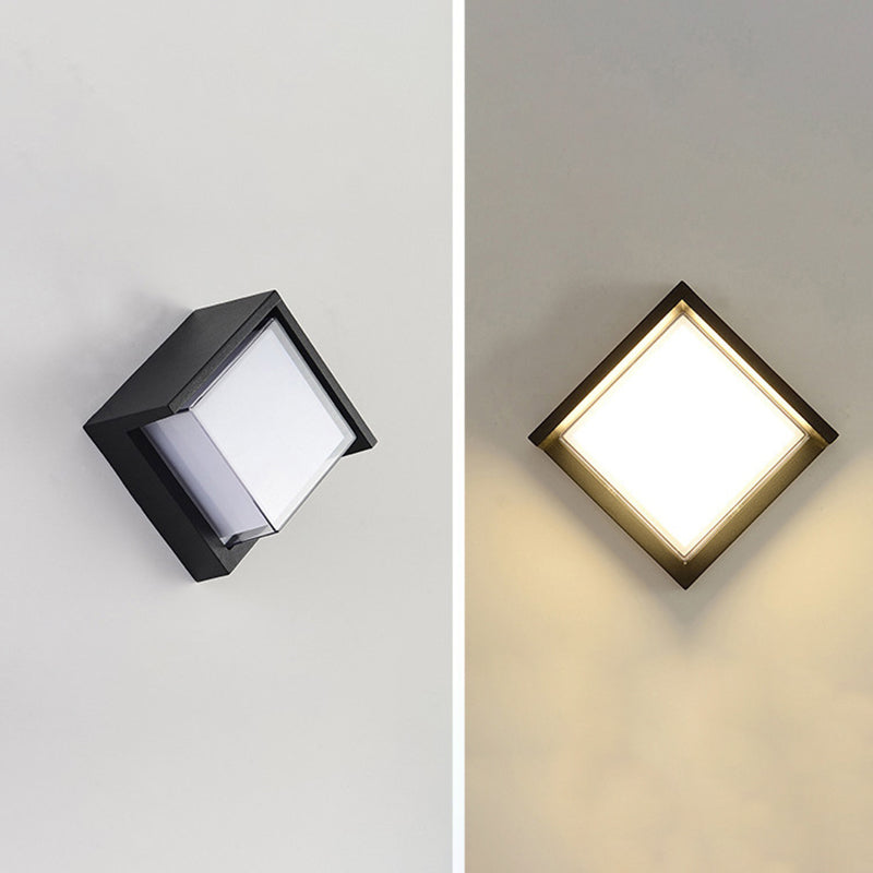 1-Licht geometrische Wandleuchten moderne einfache Style Metall-Wandbeleuchtung in Schwarz