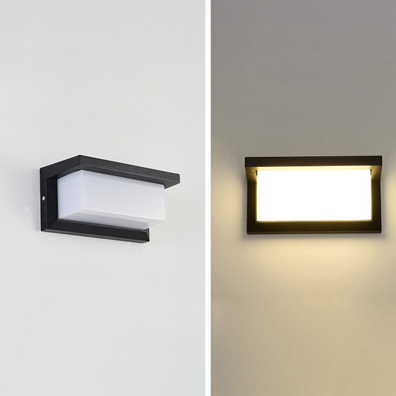 1-Licht geometrische Wandleuchten moderne einfache Style Metall-Wandbeleuchtung in Schwarz