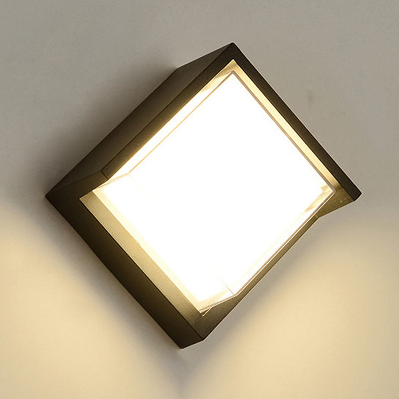 1-Licht geometrische Wandleuchten moderne einfache Style Metall-Wandbeleuchtung in Schwarz