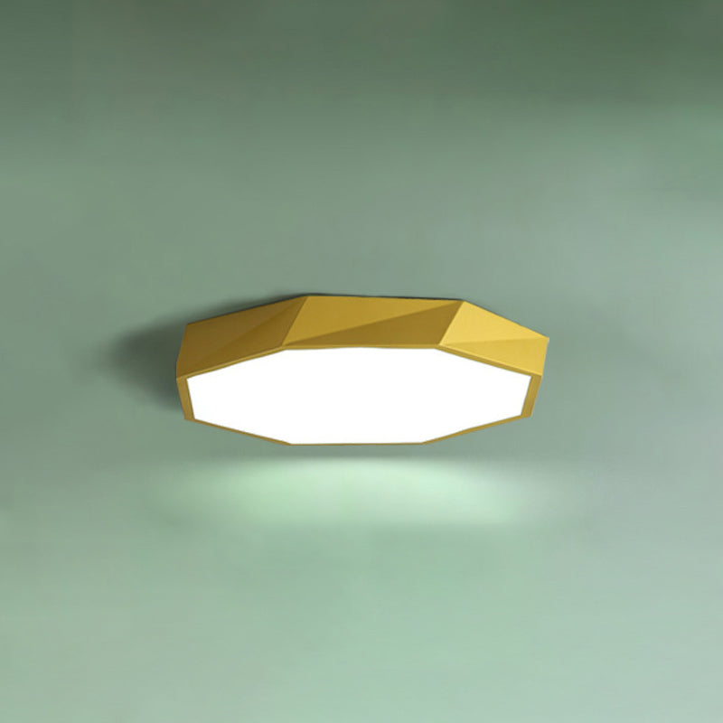 Acrilico Macaron LED de monte en el moderno estilo creativo de acero de techo geométrico de luz para dormitorio