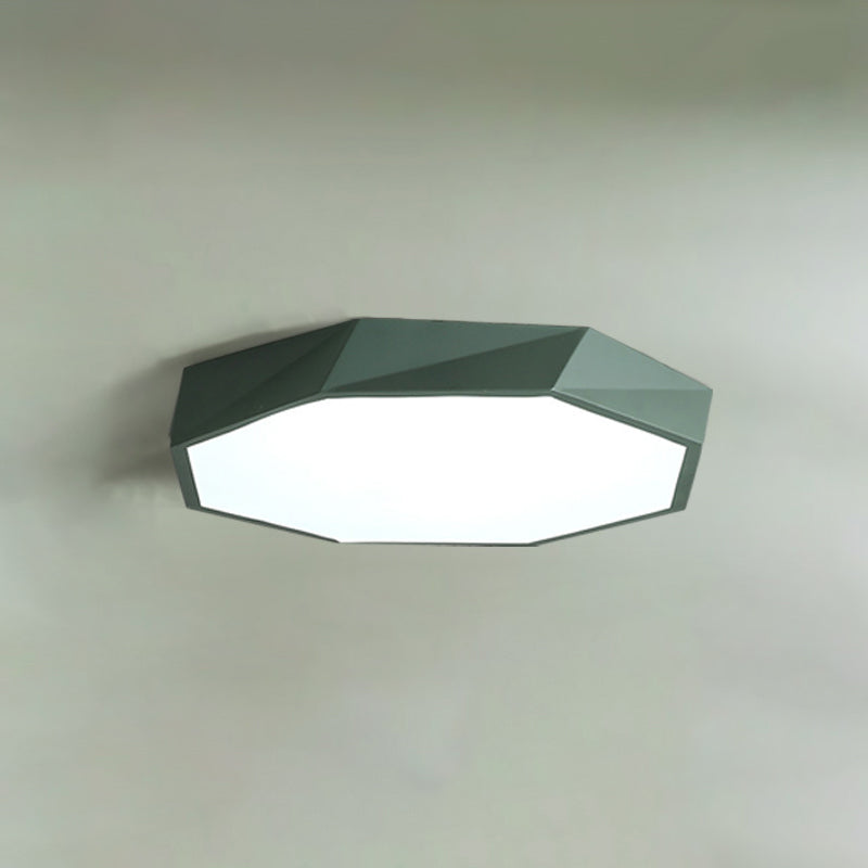 Acrilico Macaron LED de monte en el moderno estilo creativo de acero de techo geométrico de luz para dormitorio