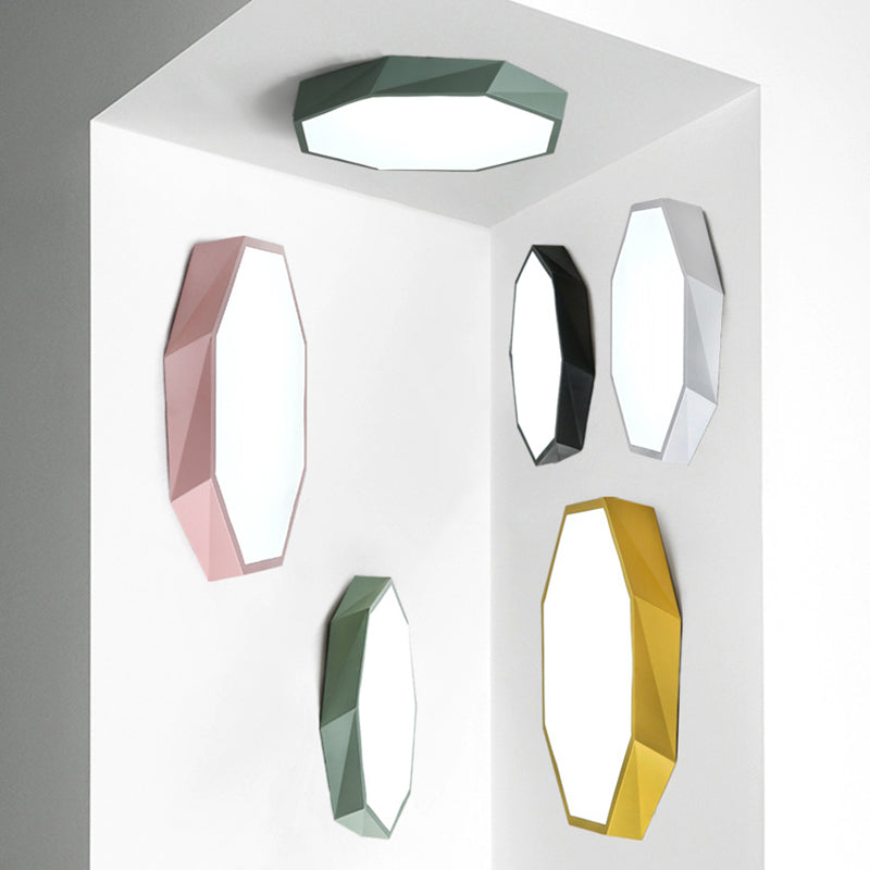 Acrilico Macaron LED de monte en el moderno estilo creativo de acero de techo geométrico de luz para dormitorio