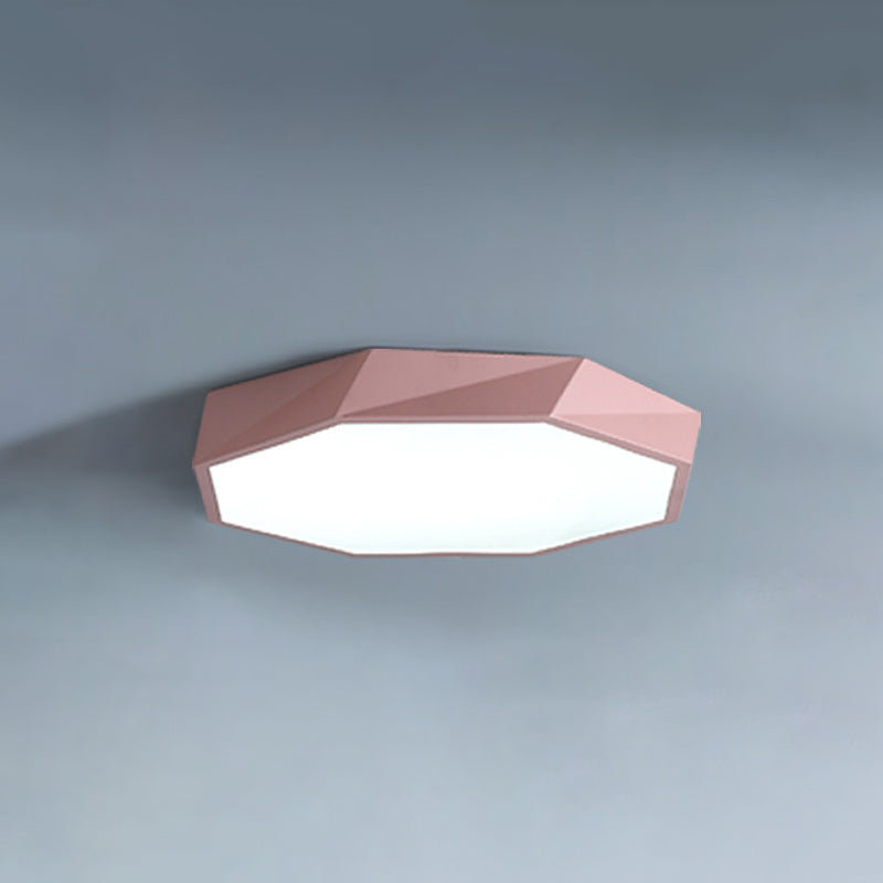 Acrilico Macaron LED de monte en el moderno estilo creativo de acero de techo geométrico de luz para dormitorio