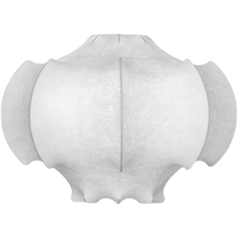 Kit de lampe suspendue de concepteur à 1 lumière blanc Pendentif en soie géométrique pour le salon