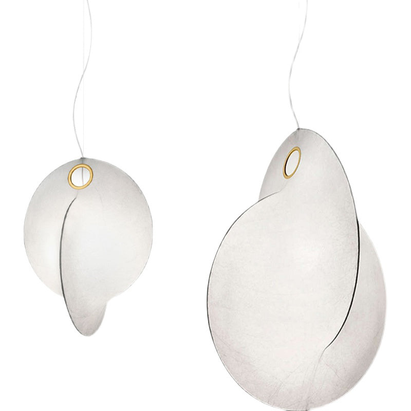 Silk moderne pendant nordique lumière 1-Light White suspendu plafond plafond pour salle à manger