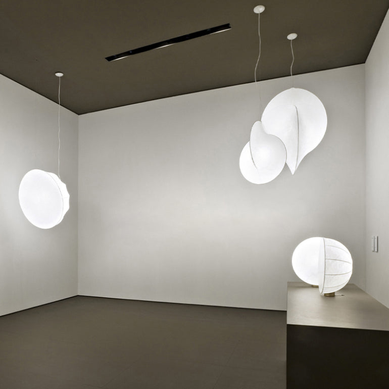 Silk moderne pendant nordique lumière 1-Light White suspendu plafond plafond pour salle à manger