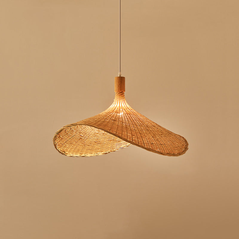 1-Licht-Bambus Hängsbeleuchtung Chinesisches Anhänger Lichtkit für Tea Room