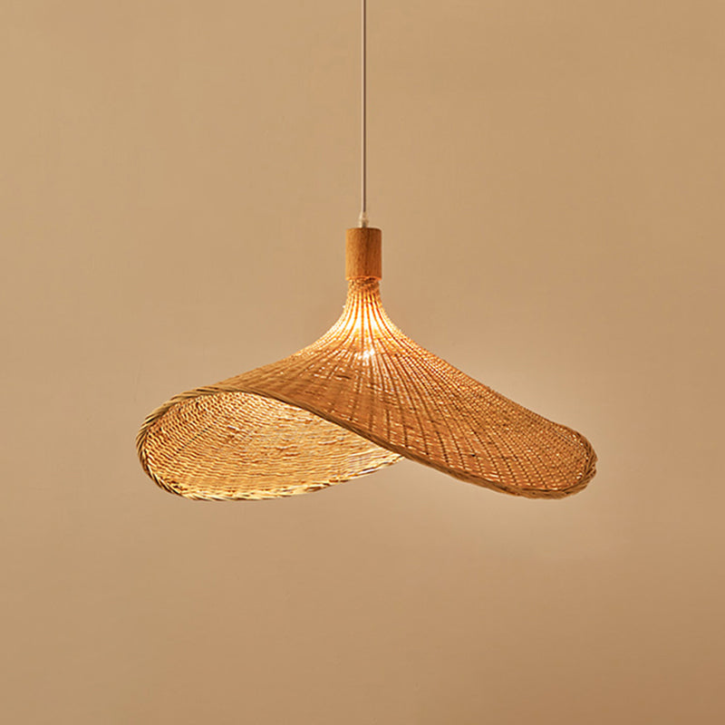 1-Licht-Bambus Hängsbeleuchtung Chinesisches Anhänger Lichtkit für Tea Room