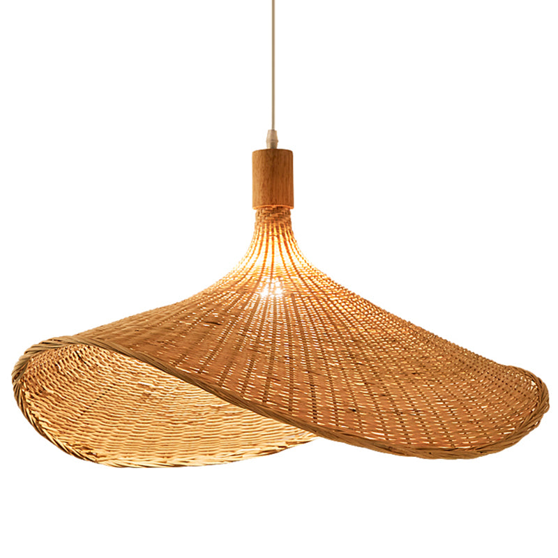 1-Licht-Bambus Hängsbeleuchtung Chinesisches Anhänger Lichtkit für Tea Room