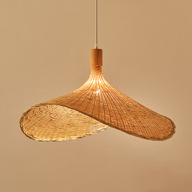 1-Licht-Bambus Hängsbeleuchtung Chinesisches Anhänger Lichtkit für Tea Room