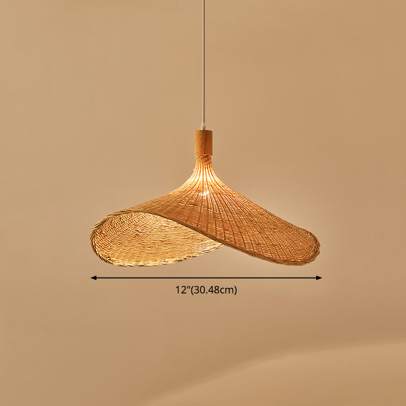1-Licht-Bambus Hängsbeleuchtung Chinesisches Anhänger Lichtkit für Tea Room