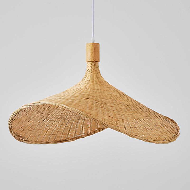 1-Licht-Bambus Hängsbeleuchtung Chinesisches Anhänger Lichtkit für Tea Room