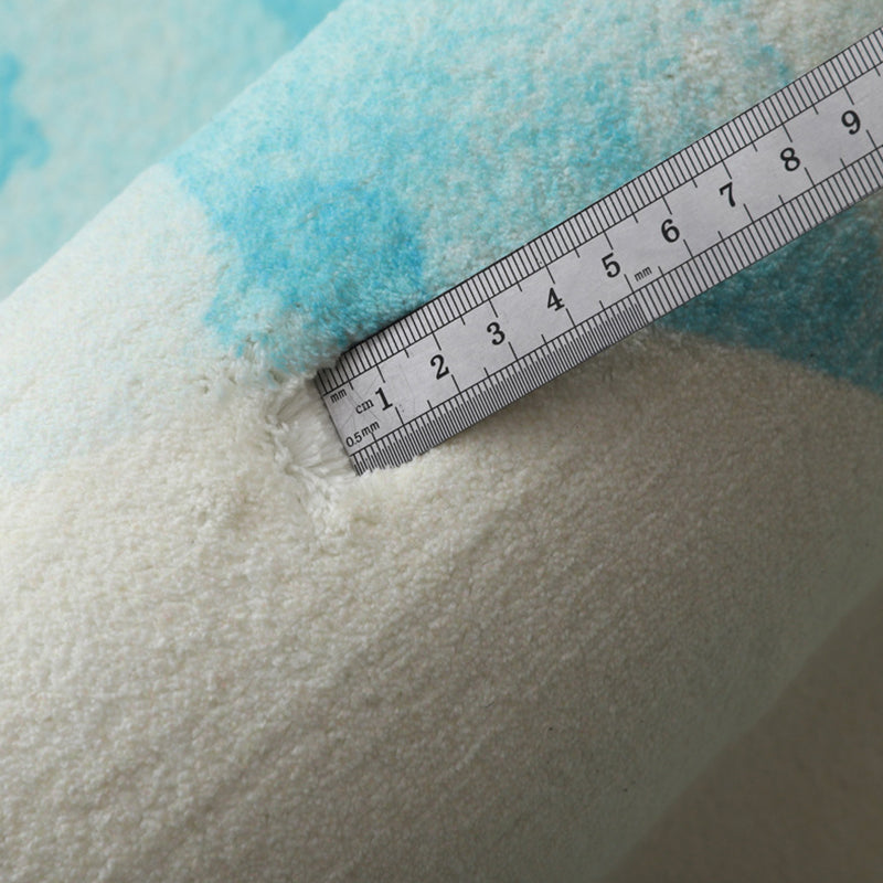 Yellow Living Room Rug Nordic Graphic Area Rug Polyester Stain Resistant Rug