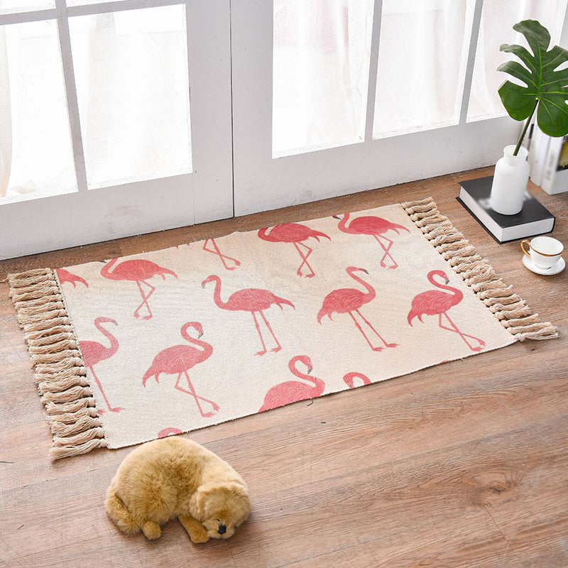 Bohemian Cotton Blend Area Capinet Retro Retro Intérieur Rapis de salon Tapis avec frange