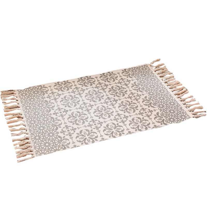 Bohemian Cotton Blend Area Capinet Retro Retro Intérieur Rapis de salon Tapis avec frange