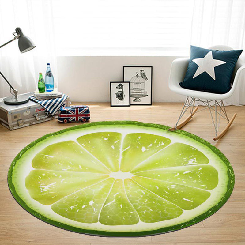 Creative Earth Pattern Area Rug Polyester Carpet Non-Slip Backing Indoor Rug for Home Decoration