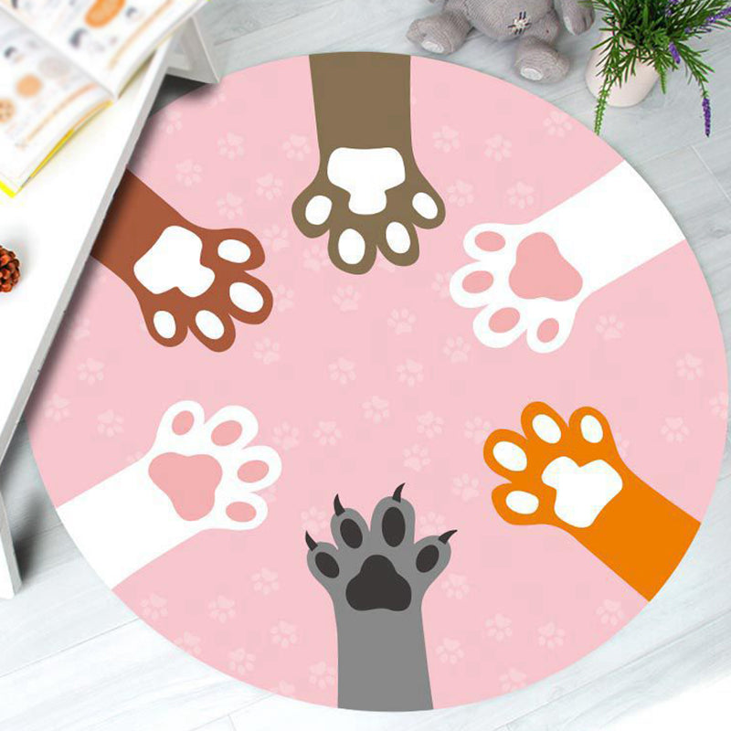 Creative Earth Pattern Area Rug Polyester Carpet Non-Slip Backing Indoor Rug for Home Decoration