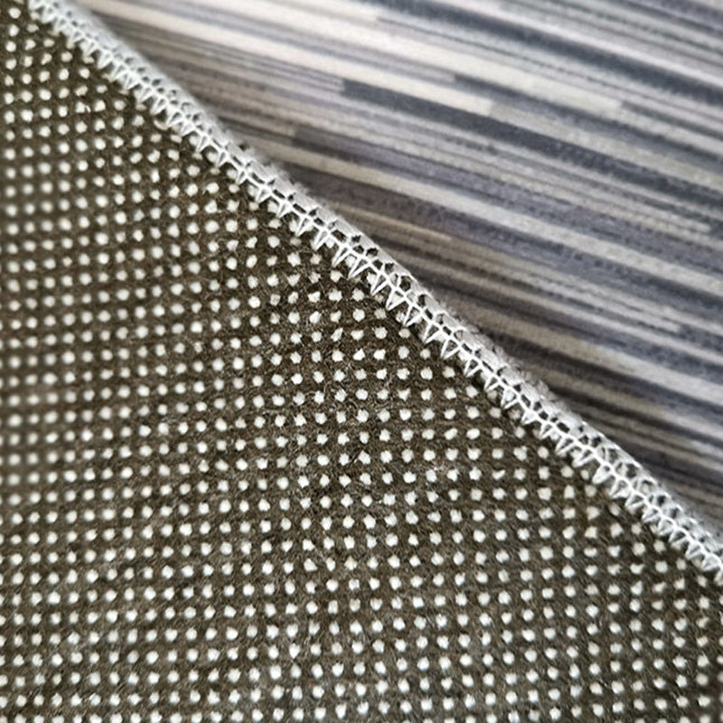 Fancy Black Modern Rug Polyester Geometric Pattern Area Rug Stain Resistant Rug for Home Decor