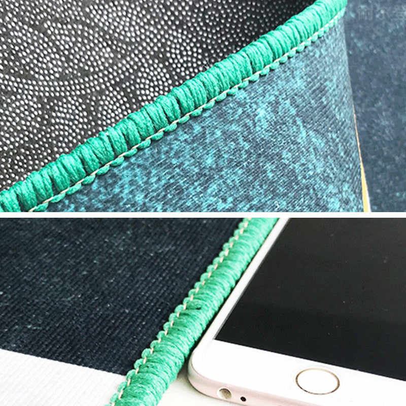 Blue Modern Carpet Polyester Geometric Print Area Rug Anti-Slip Washable Rug for Living Room