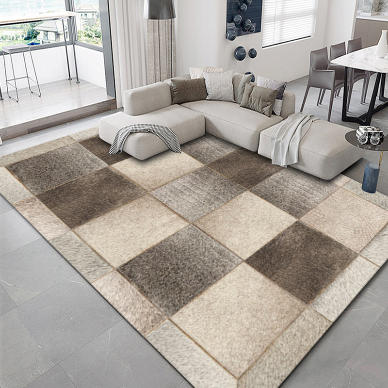 Creative Harlequin Pattern Area Rug Polyester Carpet Non-Slip Backing Indoor Rug for Home Decoration