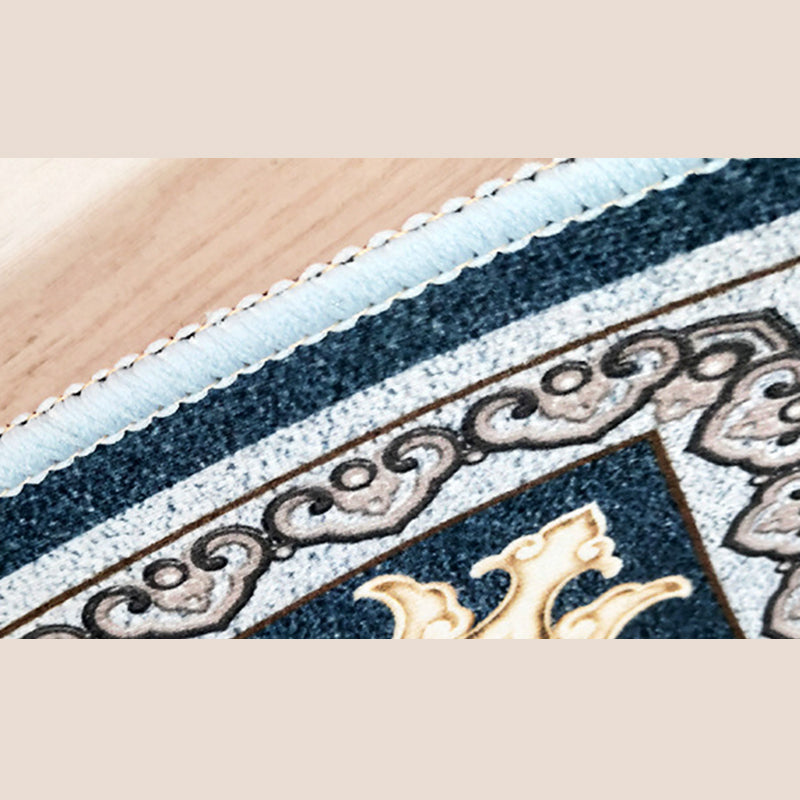 Creative Harlequin Pattern Area Rug Polyester Carpet Non-Slip Backing Indoor Rug for Home Decoration