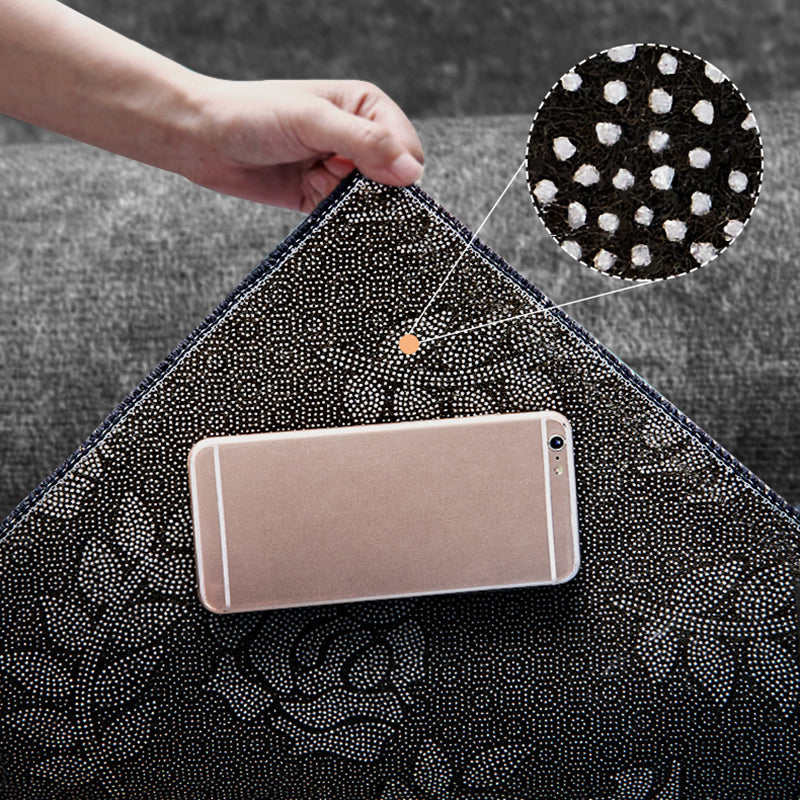 Grey Geometric Pattern Area Rug Polyester Modern Area Carpet Stain Resistant Rug for Home Decor