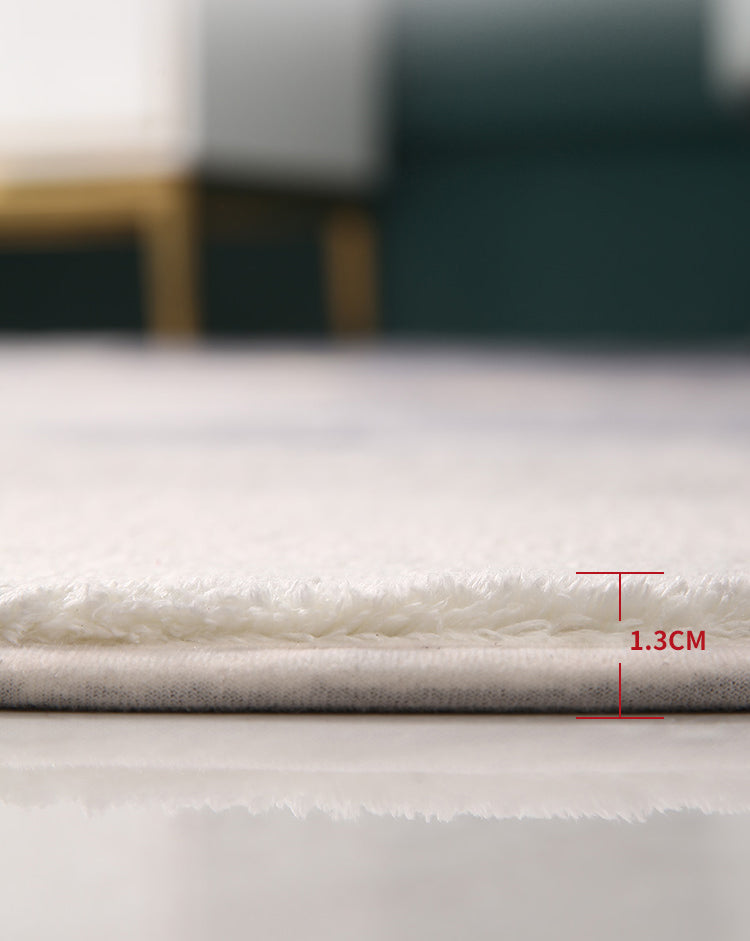 Beige Modern Area Rug Polyester Geometric Print Rug Anti-Slip Washable Rug for Living Room