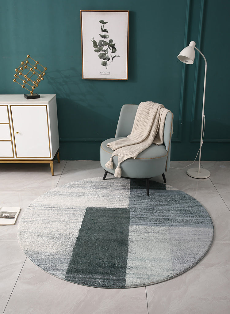 Beige Modern Area Rug Polyester Geometric Print Rug Anti-Slip Washable Rug for Living Room