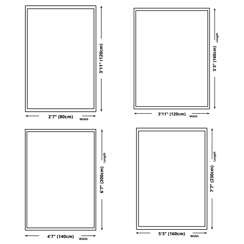 Blue Modern Carpet Geometric Pattern Polyester Area Rug Stain Resistant Rug for Living Room