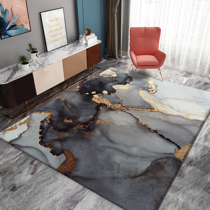 Gorgeous Abstract Print Carpet Stylish Washable Rug Polyester Stain Resistant Carpet for Home Decor