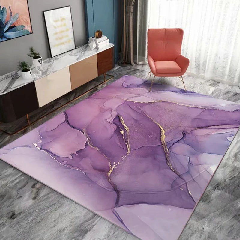Gorgeous Abstract Print Carpet Stylish Washable Rug Polyester Stain Resistant Carpet for Home Decor